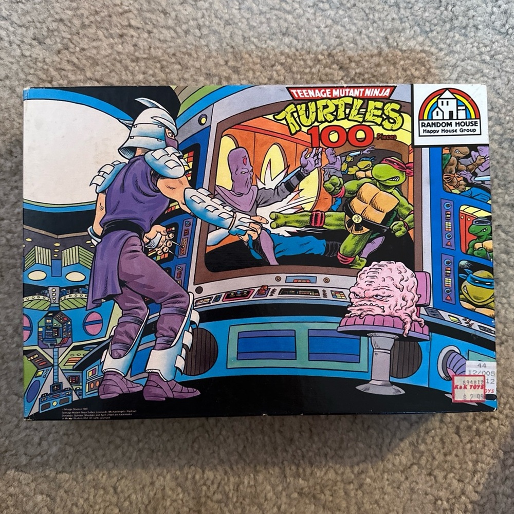 Vintage 1987 Teenage Mutant Ninja Turtles 100 Pc Jigsaw Puzzle Technodrome